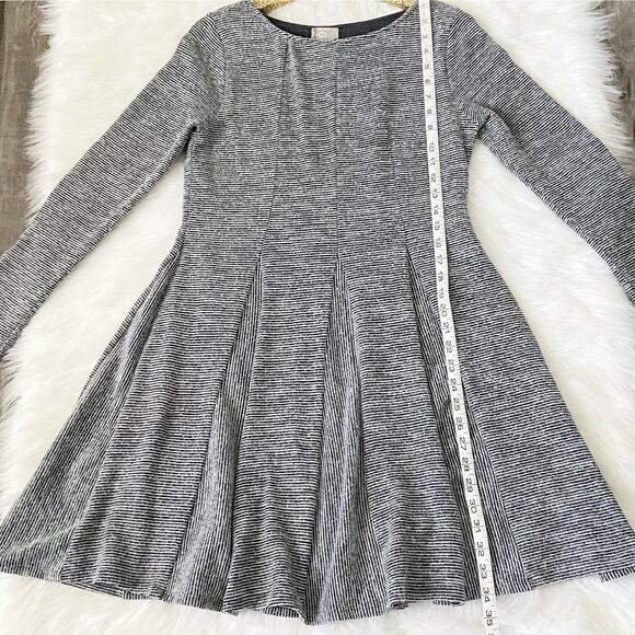 Dolan Left Coast Sweater Dress Gray Knit Long Sleeve Fit and Flare Cozy Medium - Picture 5 of 12